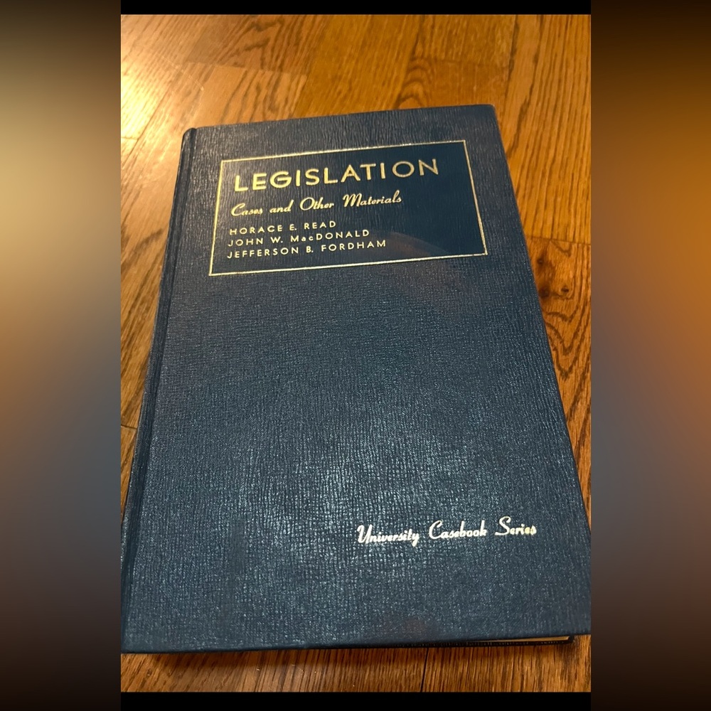 LEGISLATION Cases and Other Materials vintage law book